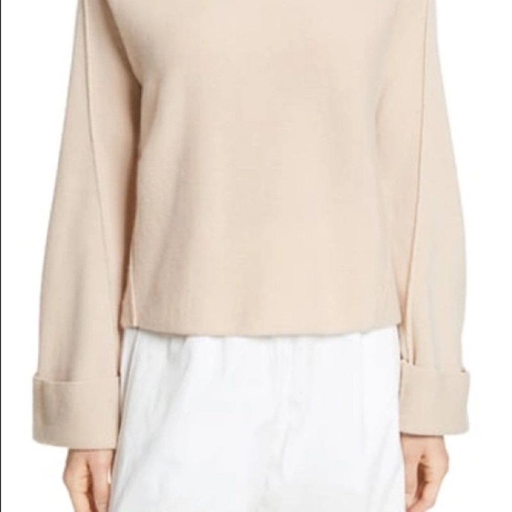 Vince. Twisted Seam Wool and Cashmere Pullover - Light Peach - Sz M